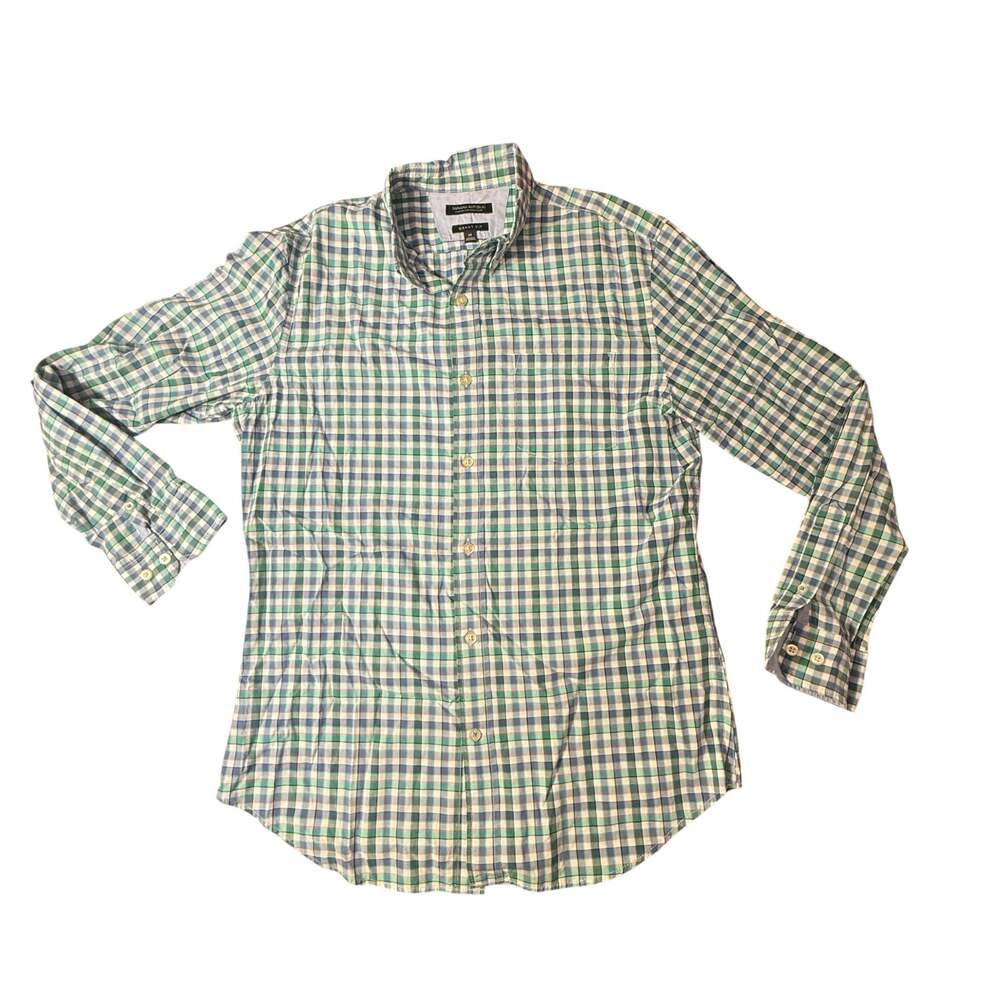 Banana Republic Grant Fit Plaid Button Down Shirt Size M